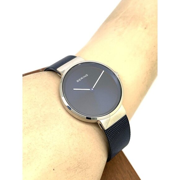 Bering Women's Watch 14531-307 Quartz Silver Blue Dial Mesh Stainless St… - Picture 5 of 13